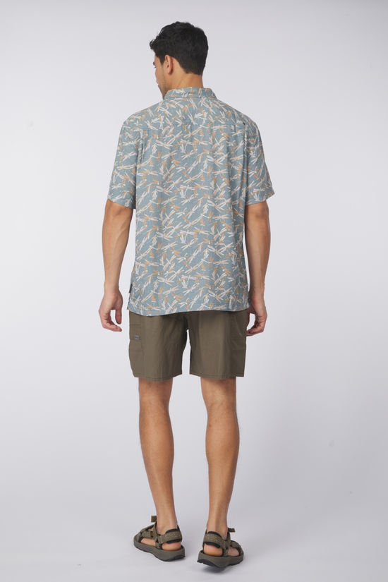 Royal Robbins Chemise  Camino Pucker S/S Orion Blue Dragonfly Pt