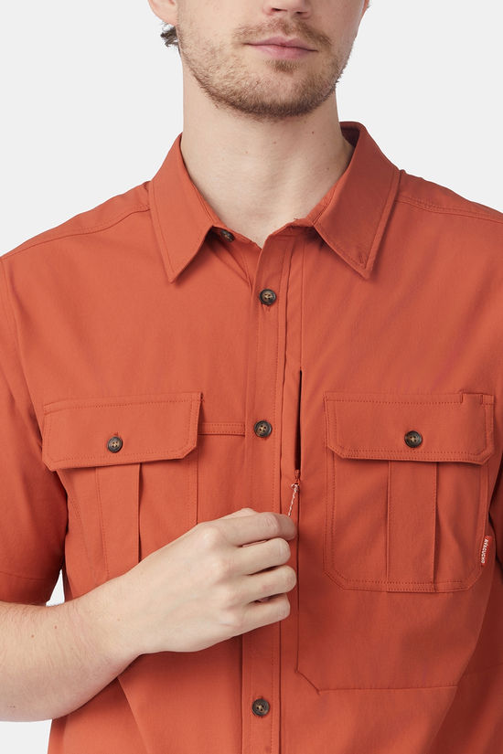 Ayacucho Hemd Jungle Travel Shirt Ss II M Burnt Brick