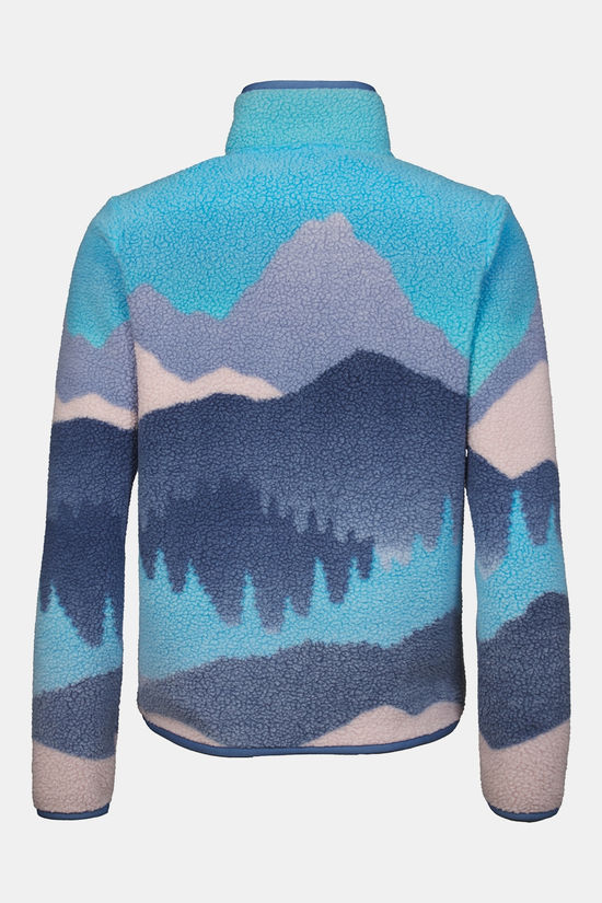 Ayacucho Polaire Thirlmere 1/2 Zip Sherpa Fleece Jacket W Aquarius Print