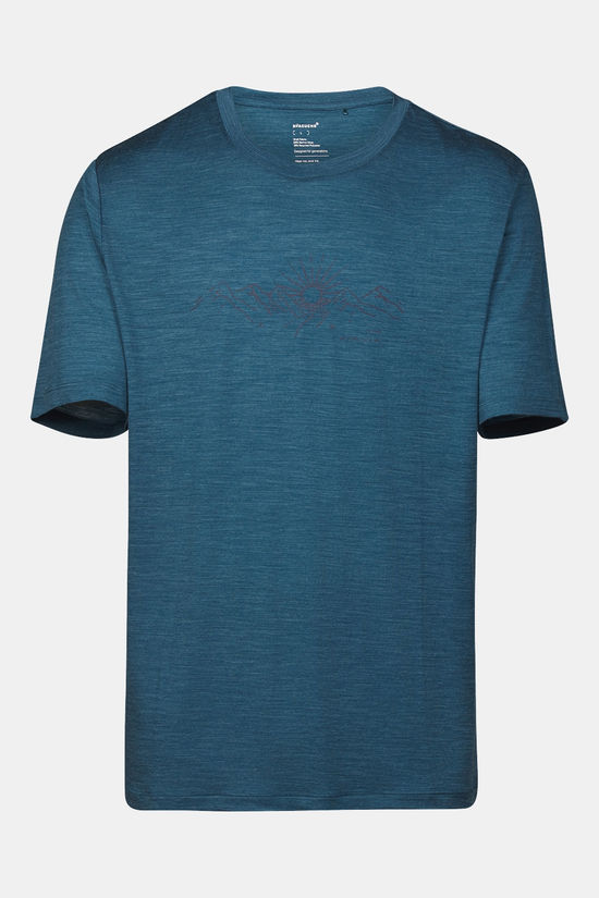 Ayacucho T-Shirt Red Rock Merino T-Shirt Ss M Indian Teal Mélange