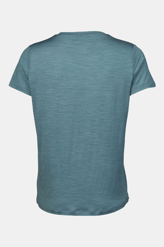 Ayacucho T-Shirt Ridge Trail Merino Print Ss W Goblin Blue