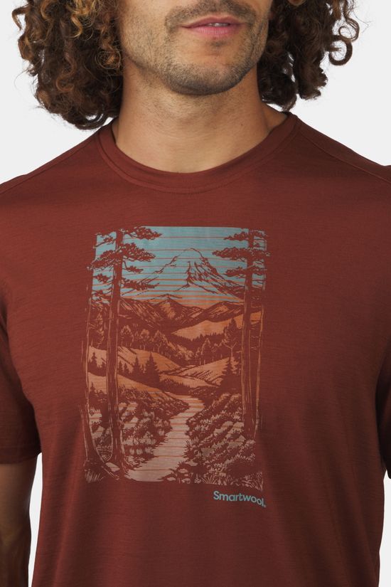 Smartwool T-Shirt Men'S Winding Trail Active Short Sleeve Burnt Sienna