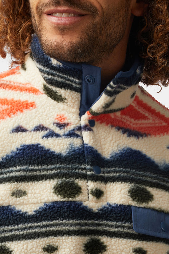 Ayacucho Fleece Denver Printed Fleece M Ecru/Moss Gray