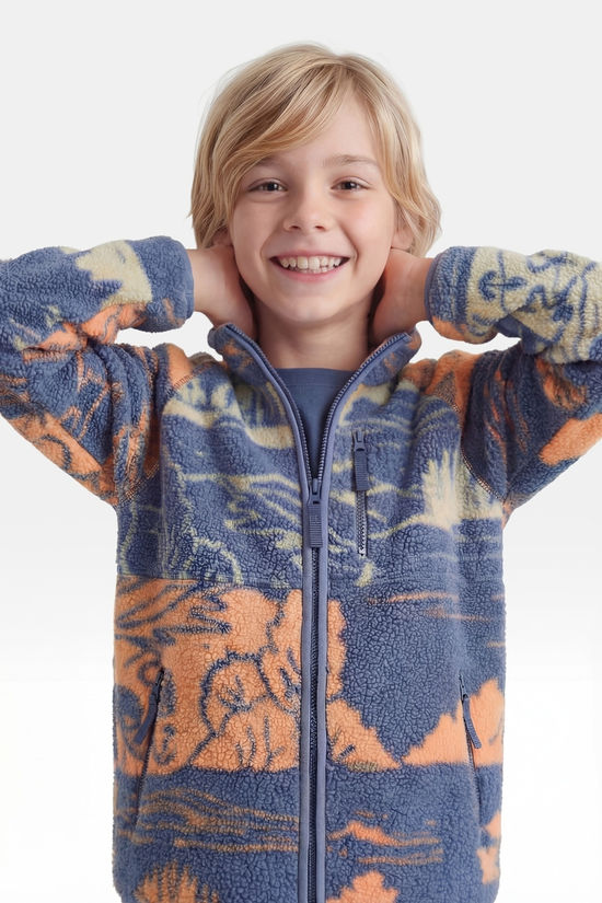 Ayacucho Fleece Funny Fleece Fz Uni Moss Gray Print