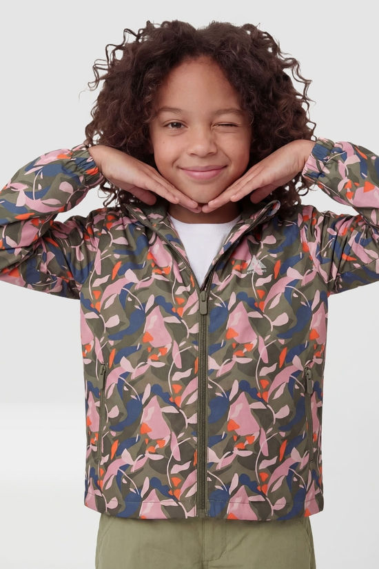 Ayacucho Regenjas Almond Printed Jacket G Foxglove Print