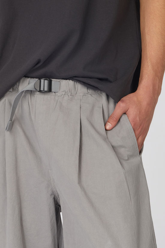 Kappy Design Broek Two Tuck Wide Pants Light Gray