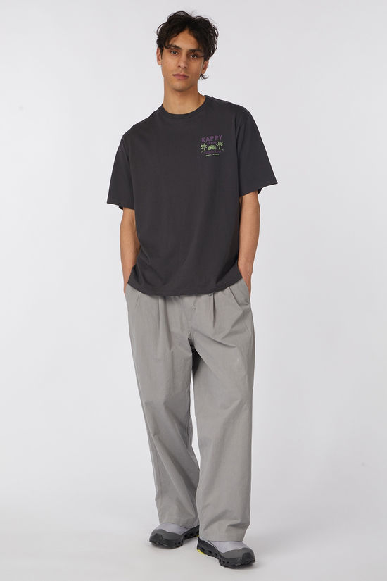 Kappy Design Broek Two Tuck Wide Pants Light Gray