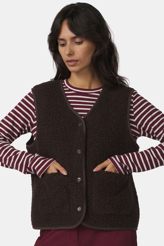 Ayacucho Gilet Grasmere Wool Fleece Vest W Brown