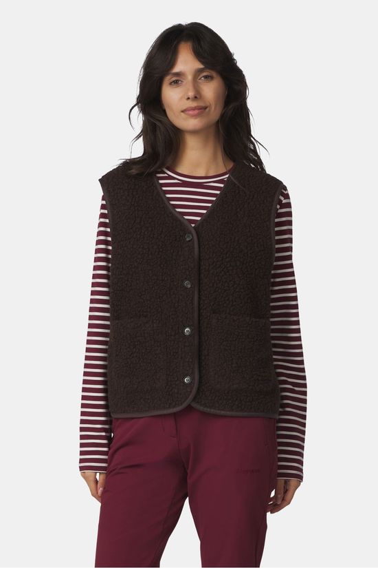 Ayacucho Gilet Grasmere Wool Fleece Vest W Brown