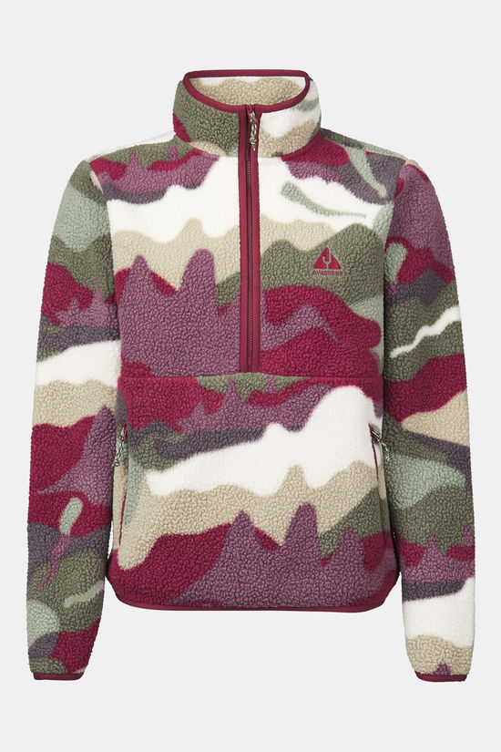 Ayacucho Fleece Hemlock Hz Fleece W Zinfandel Print