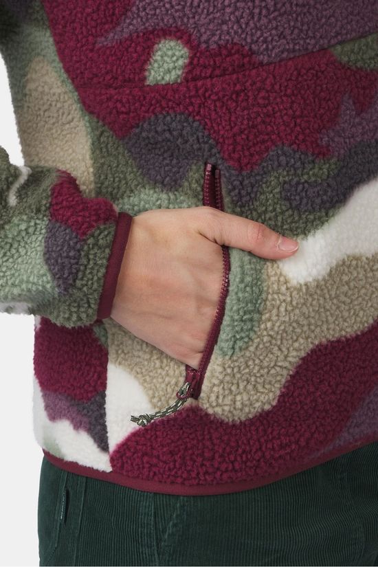 Ayacucho Fleece Hemlock Hz Fleece W Zinfandel Print
