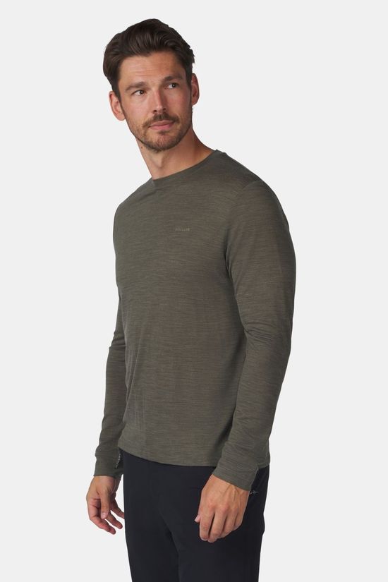 Ayacucho T-Shirt Midweight Merino T-Shirt Ls M Dark Moss