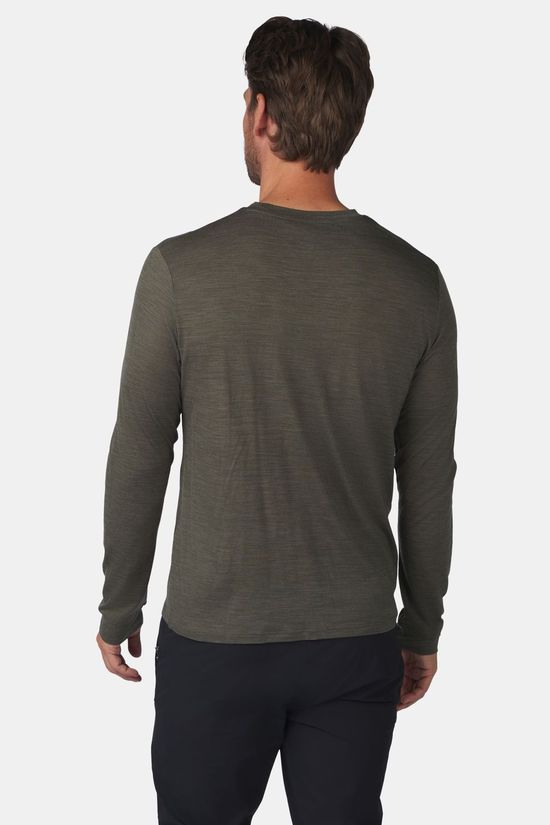 Ayacucho T-Shirt Midweight Merino T-Shirt Ls M Dark Moss