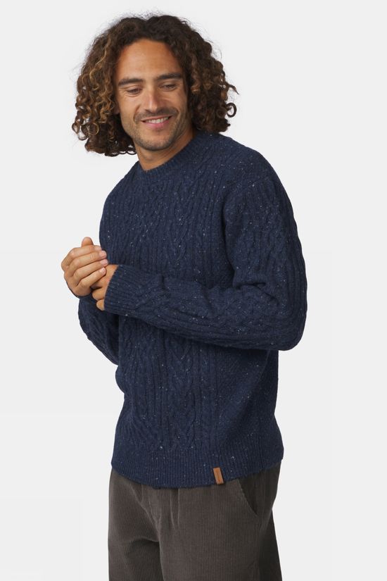 Ayacucho Pull Vagur Cable Jumper M Fishermen (Mid Blue)