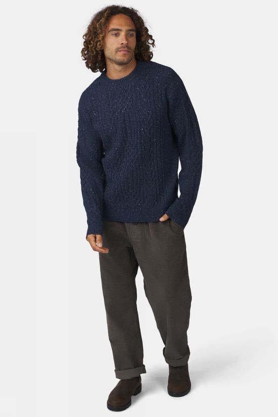 Ayacucho Pull Vagur Cable Jumper M Fishermen (Mid Blue)