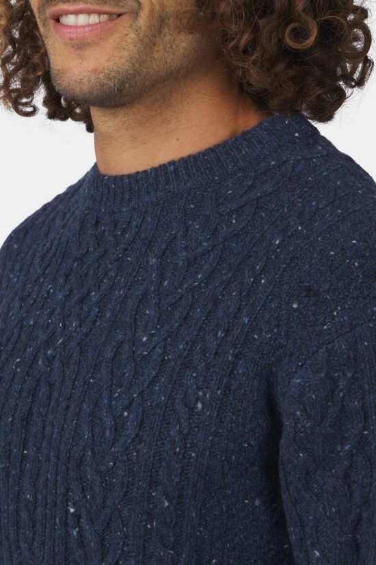Ayacucho Pull Vagur Cable Jumper M Fishermen (Mid Blue)