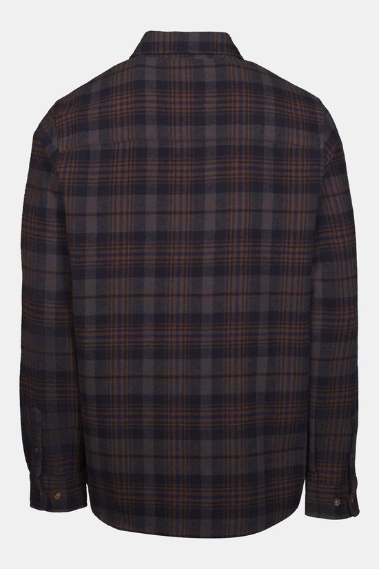 Ayacucho Chemise Ember Heavy Flannel Check Shirt Ls M Ensign Blue /Brown Check