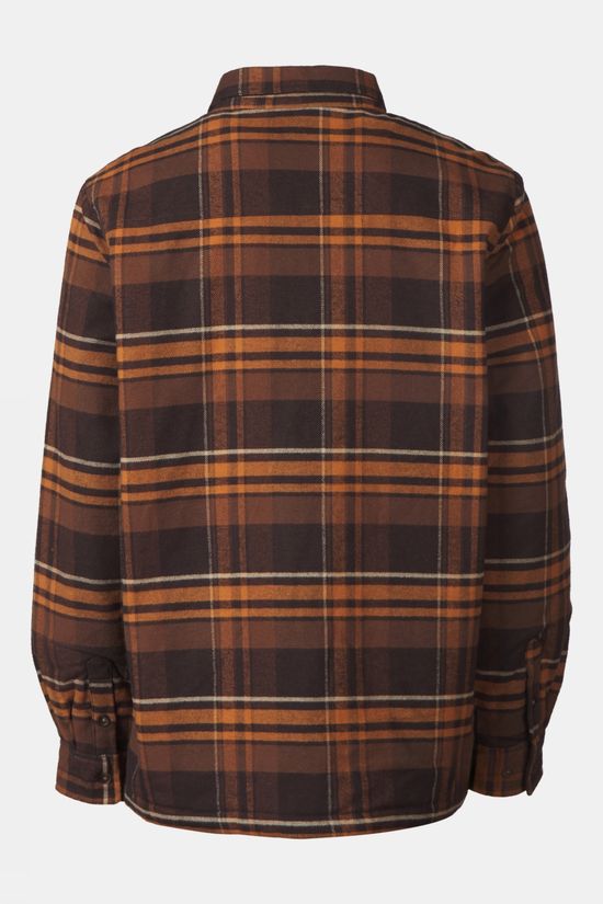 Ayacucho Hemd Creek Padded Flannel Check Shirt Ls M Orange Rust/Brown Check