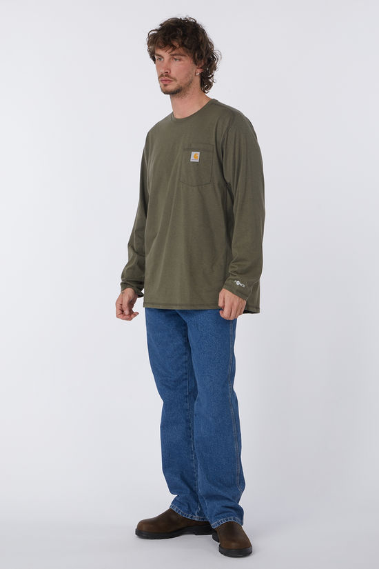 Carhartt T-Shirt Carhartt Force™ Relaxed Ls T-Shirt Basil Heather