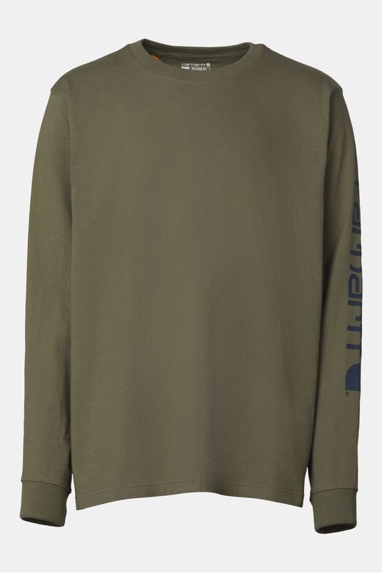 Carhartt T-Shirt Dearborn Relaxed Ls Sleeve Logo T-Shirt Dusty Olive
