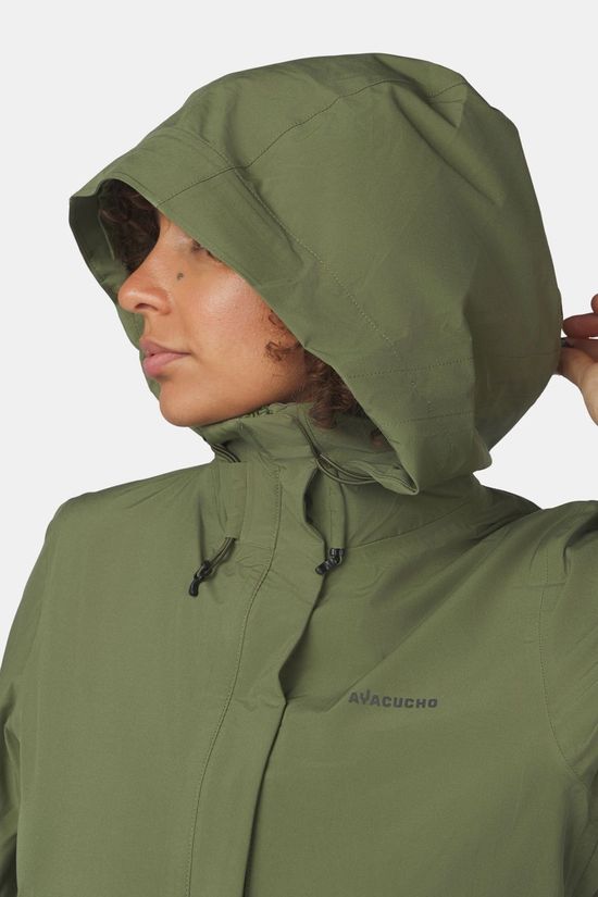 Ayacucho Regenjas Canopy 3 Layer Coat W Olivine