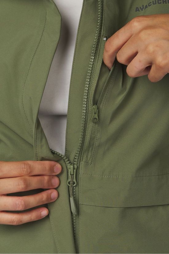 Ayacucho Regenjas Canopy 3 Layer Coat W Olivine
