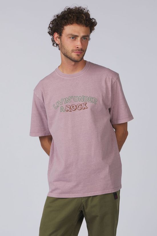 Gramicci T-Shirt Livin' Tee Pigment Dyed Lilac Pigment