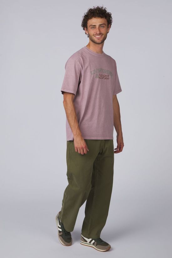 Gramicci T-Shirt Livin' Tee Pigment Dyed Lilac Pigment