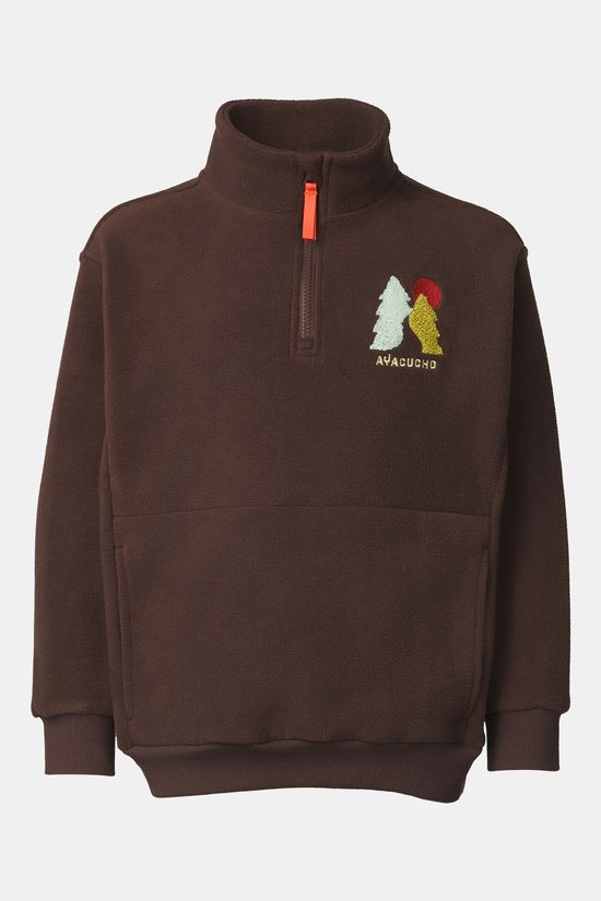 Ayacucho Polaire René Fleece 1/2 Zip B Dark Brown