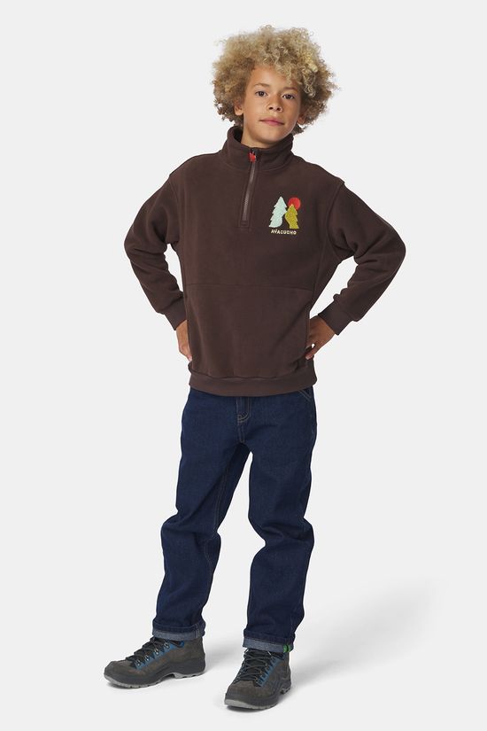 Ayacucho Polaire René Fleece 1/2 Zip B Dark Brown