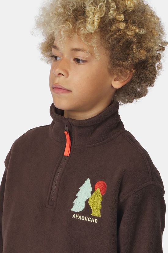 Ayacucho Polaire René Fleece 1/2 Zip B Dark Brown