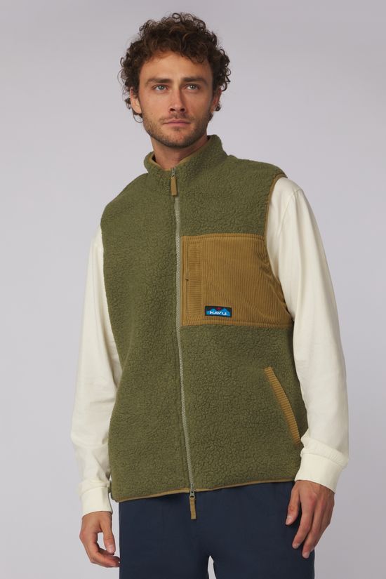 Kavu Bodywarmer Cooper Sherpa Vest Moss Stone