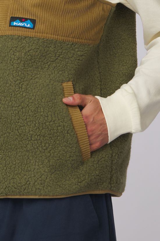 Kavu Bodywarmer Cooper Sherpa Vest Moss Stone