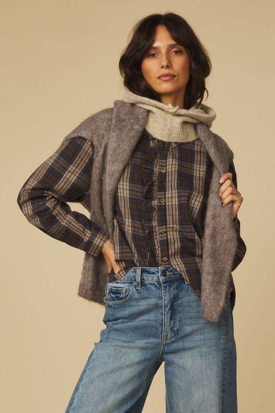 Jc Sophie Hemd Parole Blue/Sand Check