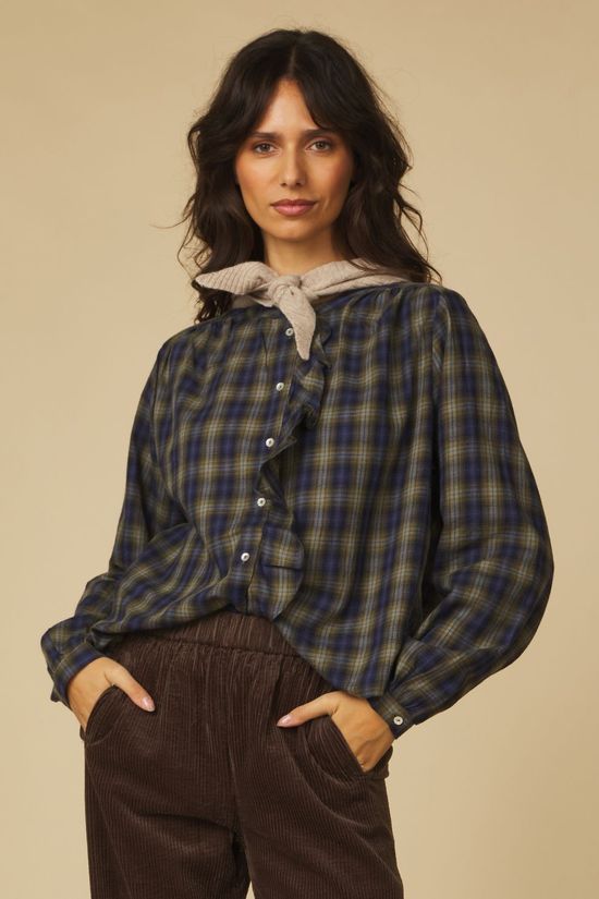 Jc Sophie Hemd Pearl Blue Check