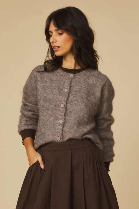 Jc Sophie Cardigan Pepita Shiitake