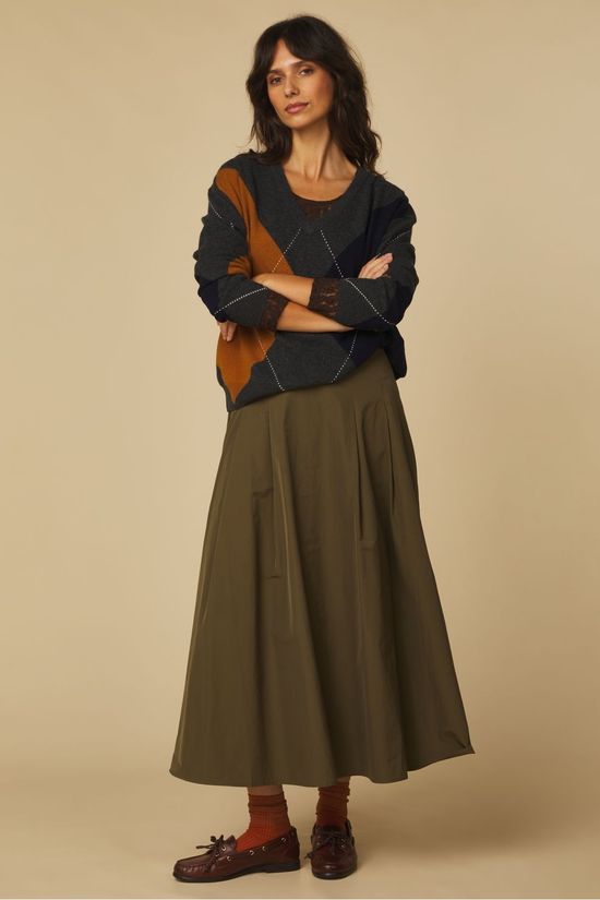 Jc Sophie Pull Philippa Grey/Cognac Argyle