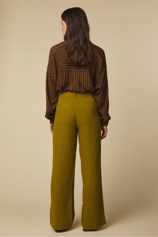King Louie Broek Lynn Mustard Green