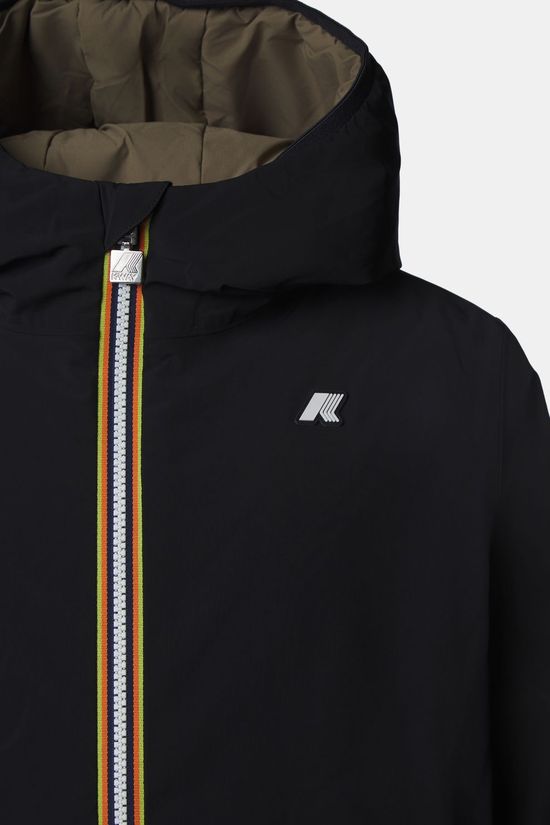 K-Way Regenjas P. Jack St Warm Double Black Pure - Green Army