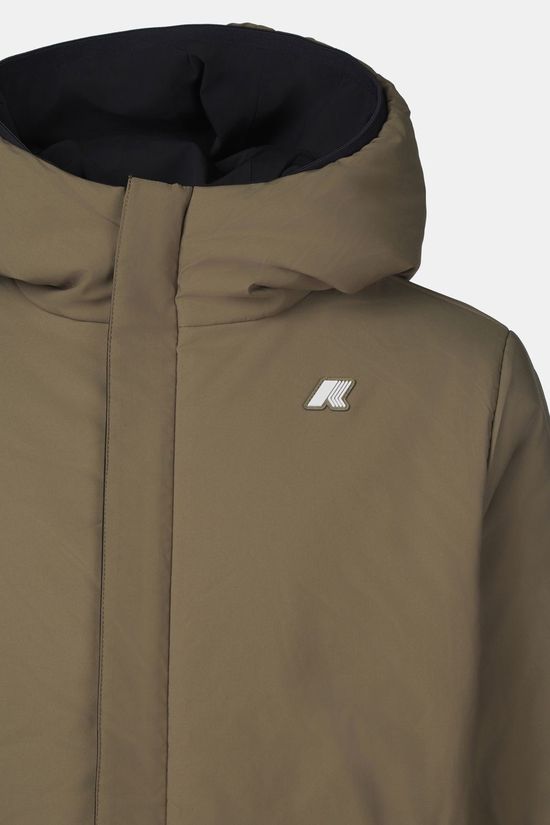 K-Way Regenjas P. Jack St Warm Double Black Pure - Green Army