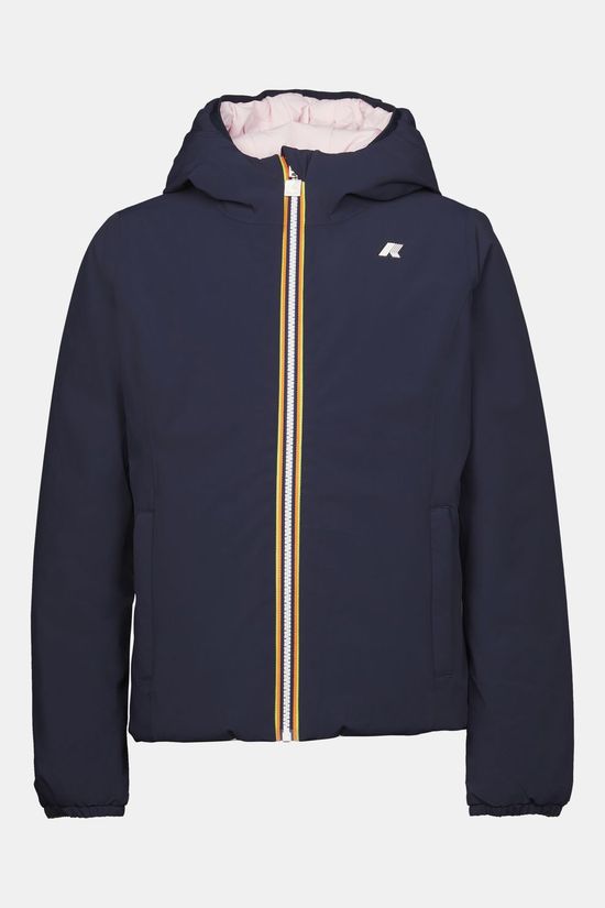 K-Way Veste Imperméable P. Lily St Warm Double Blue Depth - Pink Sallow
