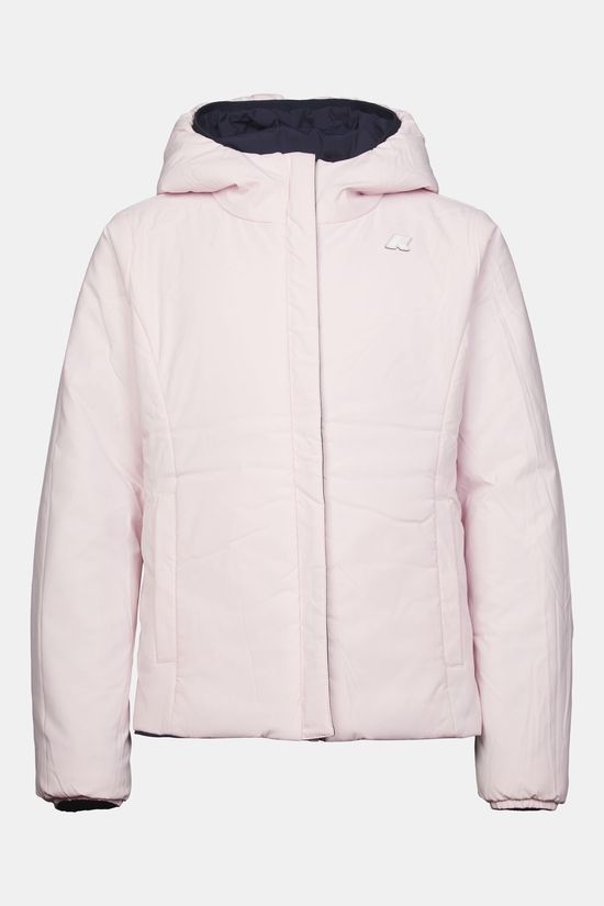 K-Way Veste Imperméable P. Lily St Warm Double Blue Depth - Pink Sallow