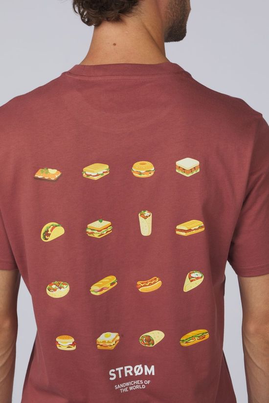 STRØM T-Shirt Sandwiches Burnt Clay