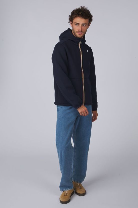 K-Way Veste Jack Spacer Nylon Double Blue Depth - Green Army