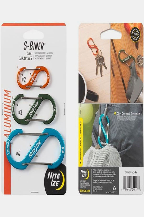 Nite Ize S-Biner Aluminum 3 Pack Assorted / Mixed