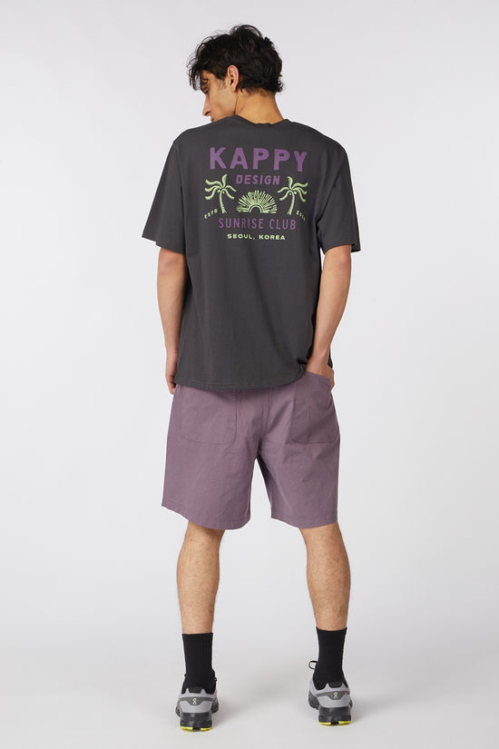 Kappy Design Short Two Tuck Wide Half Pants Purple