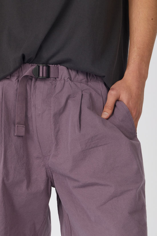 Kappy Design Short Two Tuck Wide Half Pants Purple