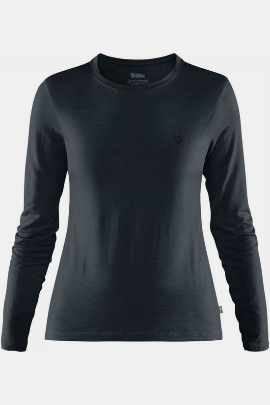 Fjällräven T-Shirt Abisko Wool Ls W Navy Blue