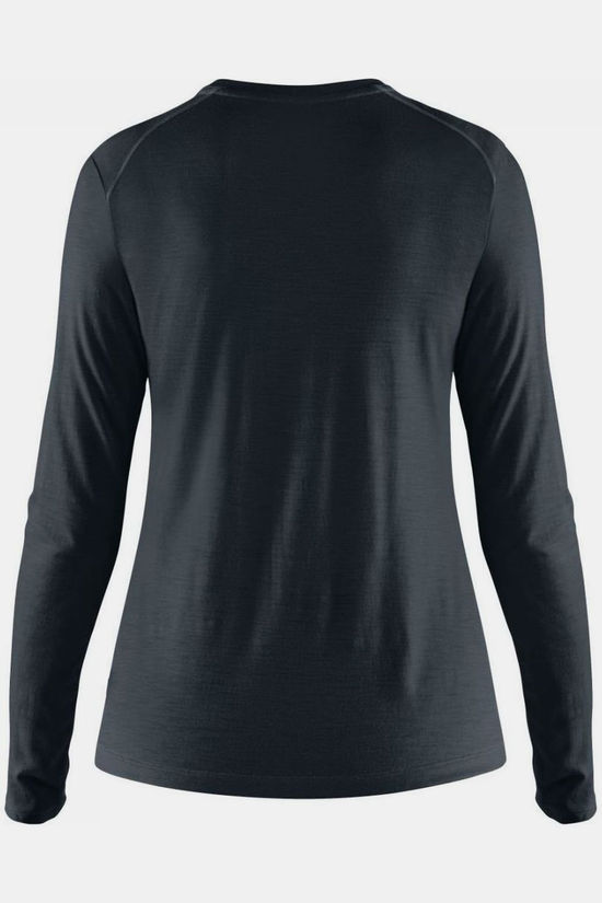 Fjällräven T-Shirt Abisko Wool Ls W Navy Blue