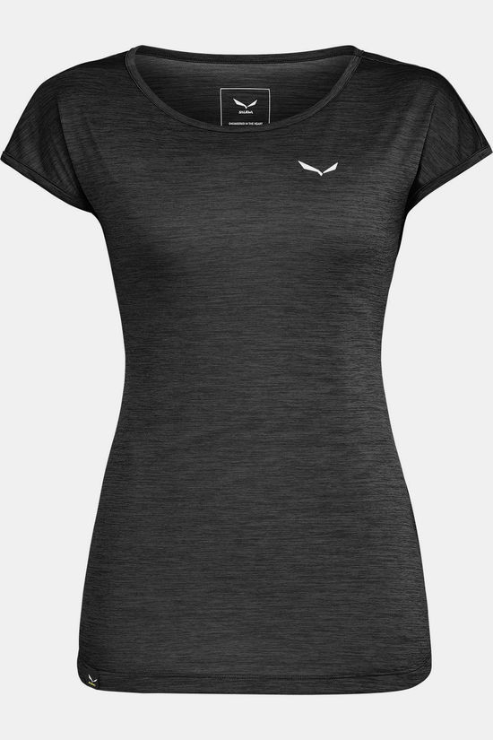 Salewa T-Shirt Puez Melange Dry Black Out Melange